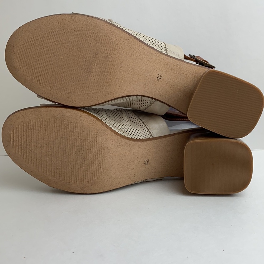 Size EU 42 Miz Mooz Leather Slingback Heeled Sandals - Picture 5 of 8